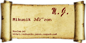 Mikusik Jázon névjegykártya